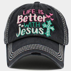 Life is Better with Jesus cap
